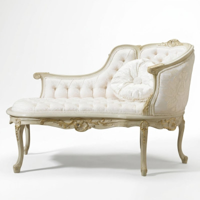 Lounge Chesterfield Sofa Kanapa Podkładka Leżaki Szezlong Club Biały Barokowy Nowy