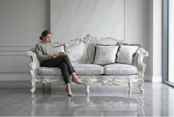 Sofa trzyosobowa Chesterfield klasyczna Żywy krajobraz sofa tekstylna 3 Siedziba Couch