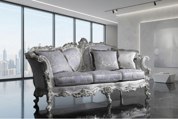 Sofa trzyosobowa Chesterfield klasyczna Żywy krajobraz sofa tekstylna 3 Siedziba Couch