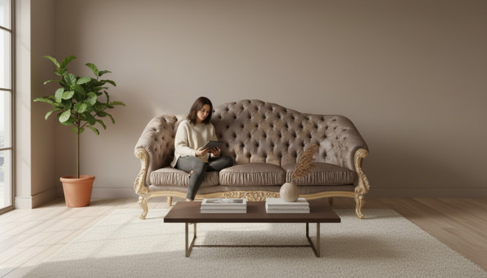 Sofa Kanapa Design Kanapy Podkładka Włókienniczy Włoski Meble miejsce do siedzenia Ławka 3 miejsce do siedzenia