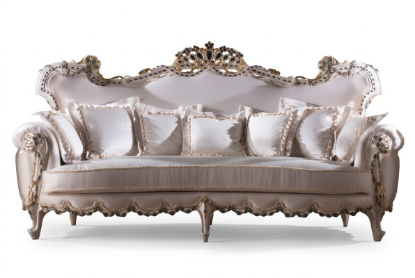Klasyczna sofa trzyosobowa Żywy krajobraz sofa tekstylna 3 Siedziba Baroque