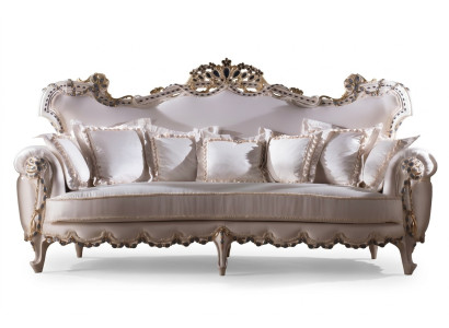 Klasyczna sofa trzyosobowa Żywy krajobraz sofa tekstylna 3 Siedziba Baroque