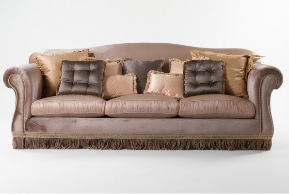 Sofa trzyosobowa Sofa 3-miejsce siedzące designerska sofa o nowoczesnym designie brązowa