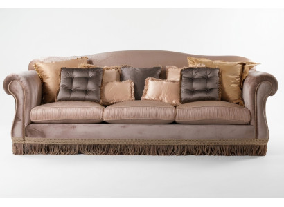 Sofa trzyosobowa Sofa 3-miejsce siedzące designerska sofa o nowoczesnym designie brązowa