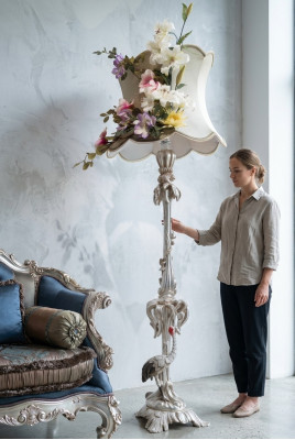 Lampa Podłogowa Luksusowe Prawdziwe drewno Lampa Lampa Stojąca Lampa Podłogowa Lampa Lampy Ptak