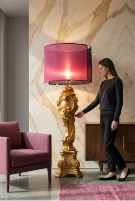 Klasyczna Lampa Biurko Lampa Stojąca Lampa Barokowa Rokoko Lampa podłogowa