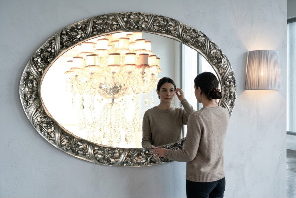 Lustro Design lśniące ściany 140x90 cm Barokowe Rokoko Włoskie Meble Meble
