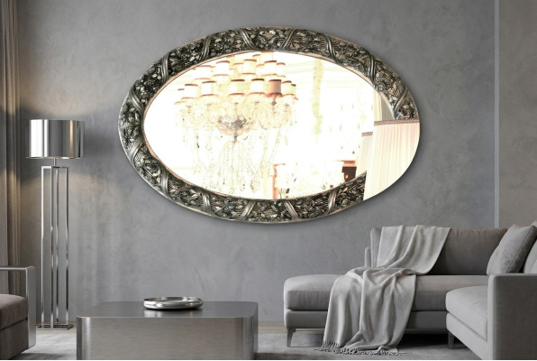 Lustro Design lśniące ściany 140x90 cm Barokowe Rokoko Włoskie Meble Meble