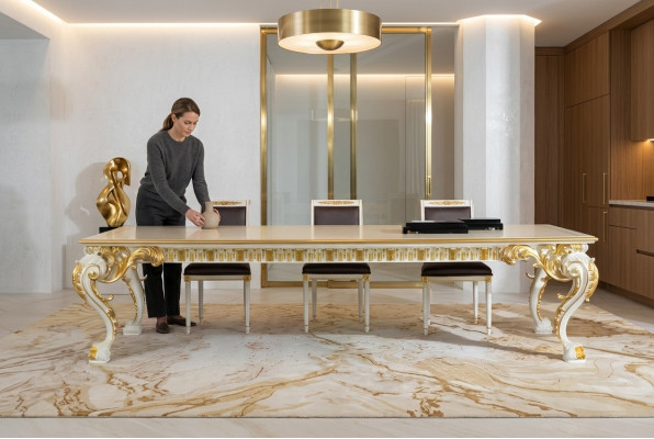 Stół obiadowy jadalnia Salon Drewno Tabela Design Meble Solidne drewno stoły Włochy