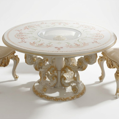 Stół obiadowy Design Meble Meble stoły Solidne drewno Tabela New Luxury Italian