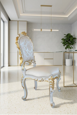 Design Pokój Dzienny Krzesło Jadalnia Pokój Krzesła Włókienniczy Materiał Podkładka Fotel Barokowy