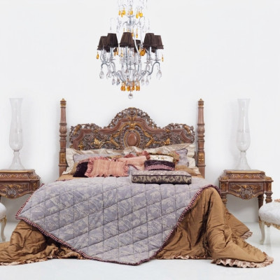 Łóżko Chesterfield Meble łóżko Meble włoskie Podwójne łóżko Luksusowe Włochy