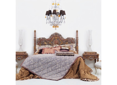Łóżko Chesterfield Meble łóżko Meble włoskie Podwójne łóżko Luksusowe Włochy