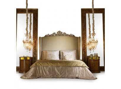 Chesterfield Large Bed Zagłówek łóżka Baroque Rokoko Royal Style Meble