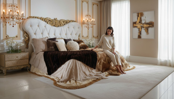 Chesterfield Łóżko Zagłówek łóżka Podkładka Hotel Meble Meble Włoskie