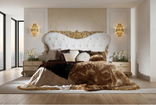 Chesterfield Łóżko Zagłówek łóżka Podkładka Hotel Meble Meble Włoskie