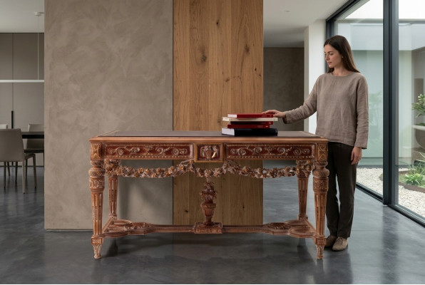 Biurko Meble Tabela Office Prawdziwe drewno Meble Drewno stoły Biurka Nowe