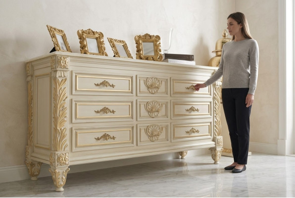 Kredens Salon Komody Szuflady Drewno Kredens Szafa Szafki Solidny