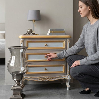 Stolik nocny kredens designerski komoda Komody Włoskie Meble Nowe