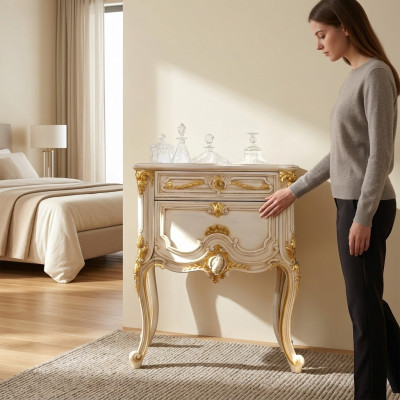 Stolik nocny kredens designerski komoda Komody Włoskie Meble Nowe
