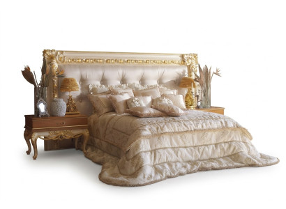 Chesterfield Łóżko Luksusowe podwójne łóżka Włoskie meble Meble Boiserie