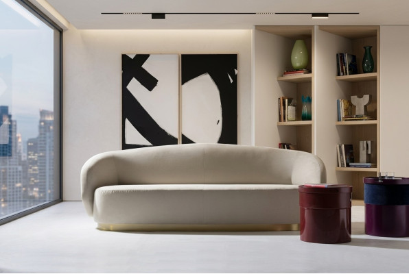 Sofa trzyosobowa designerska luksusowa Meble Drewno Biały Design Meble z Włochy klasyczne
