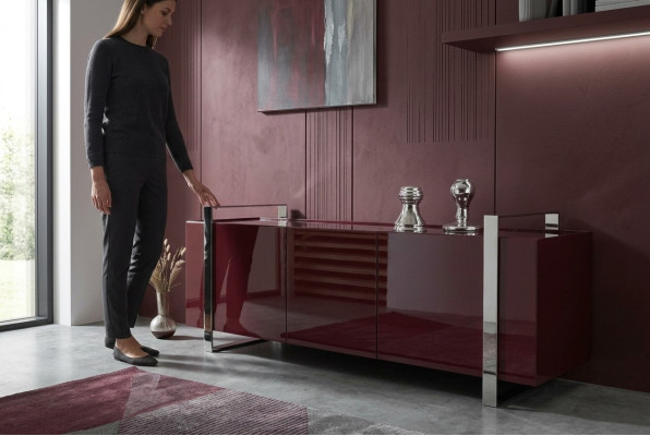 Luksusowy Kredens Design Komoda Meble Boiserie Italia Wysoki Połysk Nowość