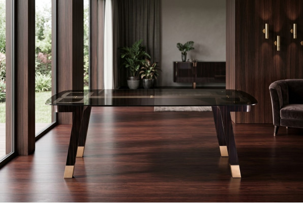 Stół obiadowy jadalnia Nowoczesny Salon Kuchnia stoły Design Tabela Metal Meble Nowość