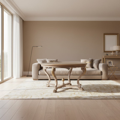 Stół obiadowy Nowoczesna jadalnia salon Kuchnia stoły Design Tabela Okrągły Barok