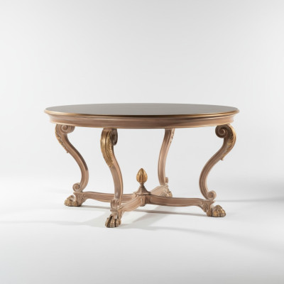 Stół obiadowy Nowoczesna jadalnia salon Kuchnia stoły Design Tabela Okrągły Barok