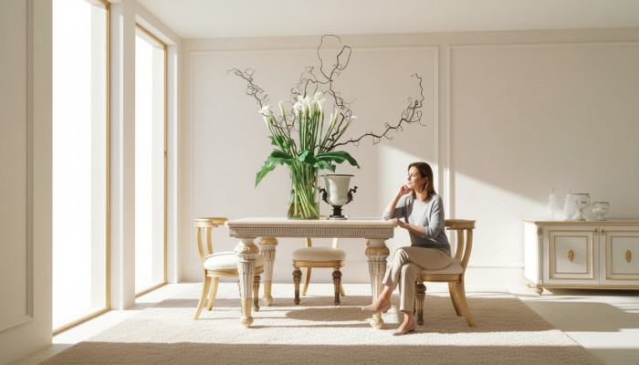 Tabela Stół obiadowy Drewno Stoły jadalnia stoły Design Drewno Luxury Meble Włochy