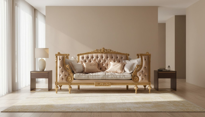 Sofa trzyosobowa kanapa Podkładka Meble Chesterfield Barokowy Rokoko w stylu Antyk Nowa
