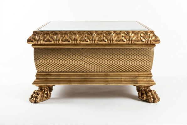 stolik kawowy Design Meble Style Baroque Drewno Włoski Tablica stoły Stoliki do kawy
