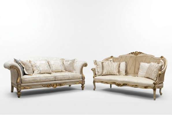 Włókienniczy Sofa Kanapa Podkładka Sofy 3 miejsce siedzące Sofy Sofy Art Deco trzymiejscowe Nowe