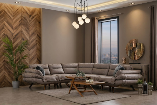 Narożnikowa kanapa sofa w kształcie litery L podkładka sofy Żywy krajobraz tkanina sofa narożnik kanapa Włókienniczy