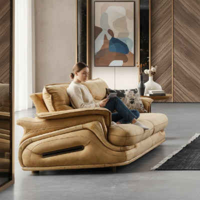 Sofa 3 miejsce do siedzenia Luksusowe Meble Salon Klasyczny Trzyosobowy Design Włoski