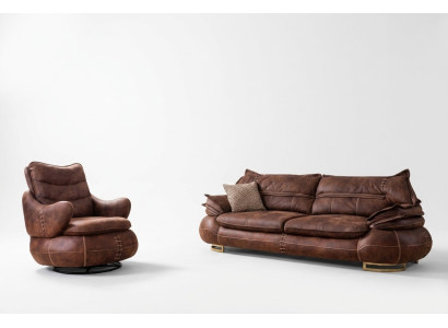 Luksusowy US Western Zestaw sofowy Couch Loft Meble 3+1 miejsce siedzące Sofa Fotel 2-szt. Nowy