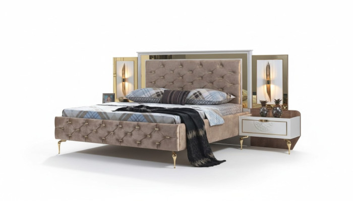 Chesterfield Łóżko Podkładka Design Luxury Double Hotel Italian