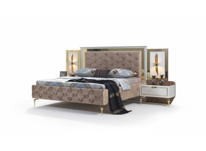 Chesterfield Łóżko Podkładka Design Luxury Double Hotel Italian