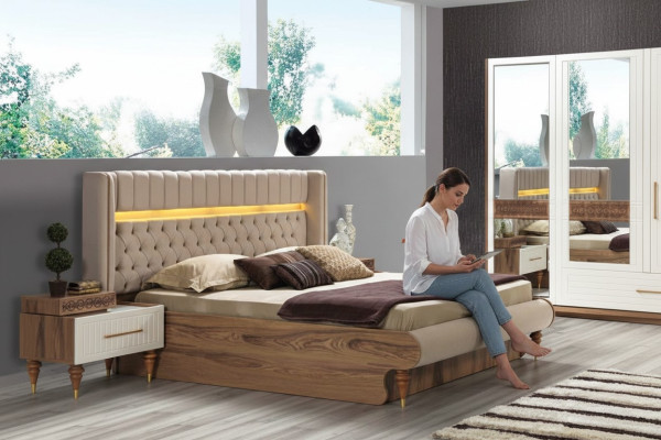 Szafki nocne Sypialnia Stolik Prawdziwe drewno stoły włoskie