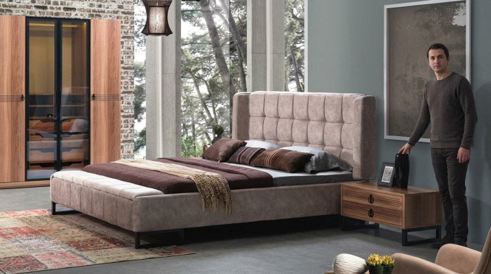 Łóżko Podwójne łóżko Meble Meble Sypialnia Design Material