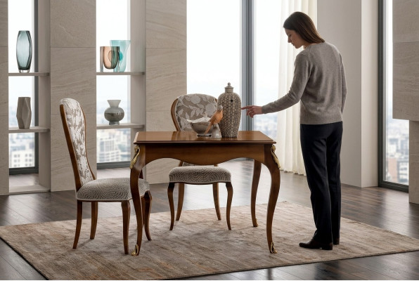 Stoły włoskie Tabela Drewno stoły Meble Stół obiadowy Antyk Stil Solidne drewno