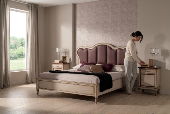 Podwójne łóżko Sypialnia Hotel Marriage Luksusowe Łóżko 2x Stolik nocny 3szt. Komplet łóżek Nowy