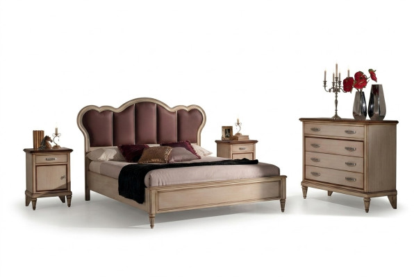 Łóżko Stolik nocny Kredens Sypialnia Set Design Classic Luxury bed Nowość