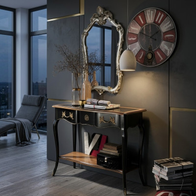 Konsole Tabela Kredens z Lustro Zestaw mebli klasy luksusowej Style Modern 2-częściowy. Nowy