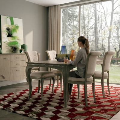 Stół obiadowy Design Meble Meble stoły Solidne drewno Tabela New Luxury Italian