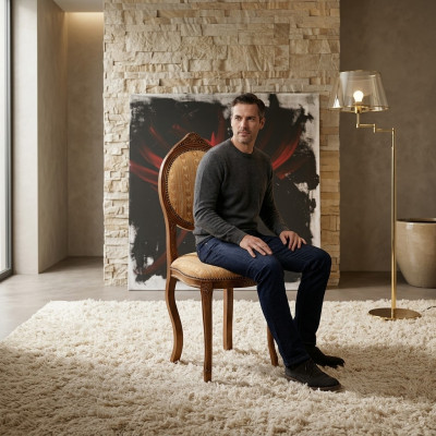 jadalnia Drewno Meble Krzesła Luxury Design Podkładka Krzesło Lehn Siedziba Office Meble Nowość