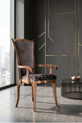 Krzesło do jadalni Art Deco podłokietnik jadalnia Krzesła Design Włókienniczy luksusowy fotel