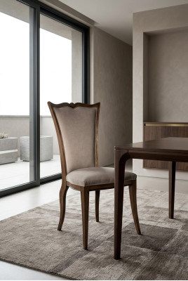 Podkładka Krzesła 1x Fotel Living Dining Pokój Włókienniczy Projektant Krzesło Luksus