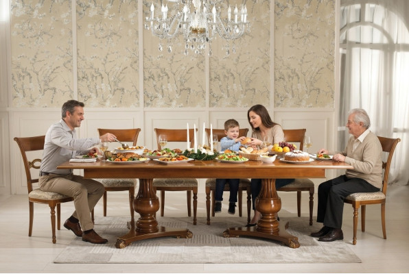 Stół obiadowy Rozkładany Klasyczny Design Tabela Włoskie Meble stoły Drewno Dining